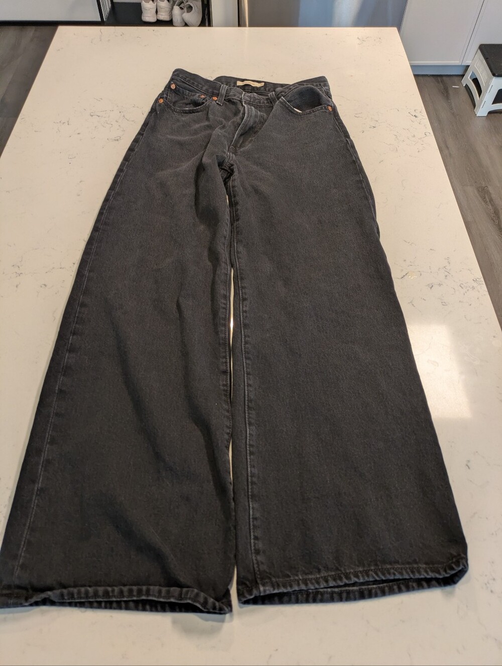 Levi's Women's Ribcage Wide Leg Jeans - Black 30x32